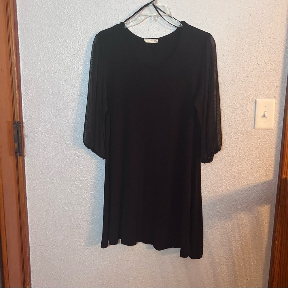 Forever Rose Black Mini Dress